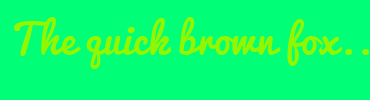 Image with Font Color 93F600 and Background Color 00FF76
